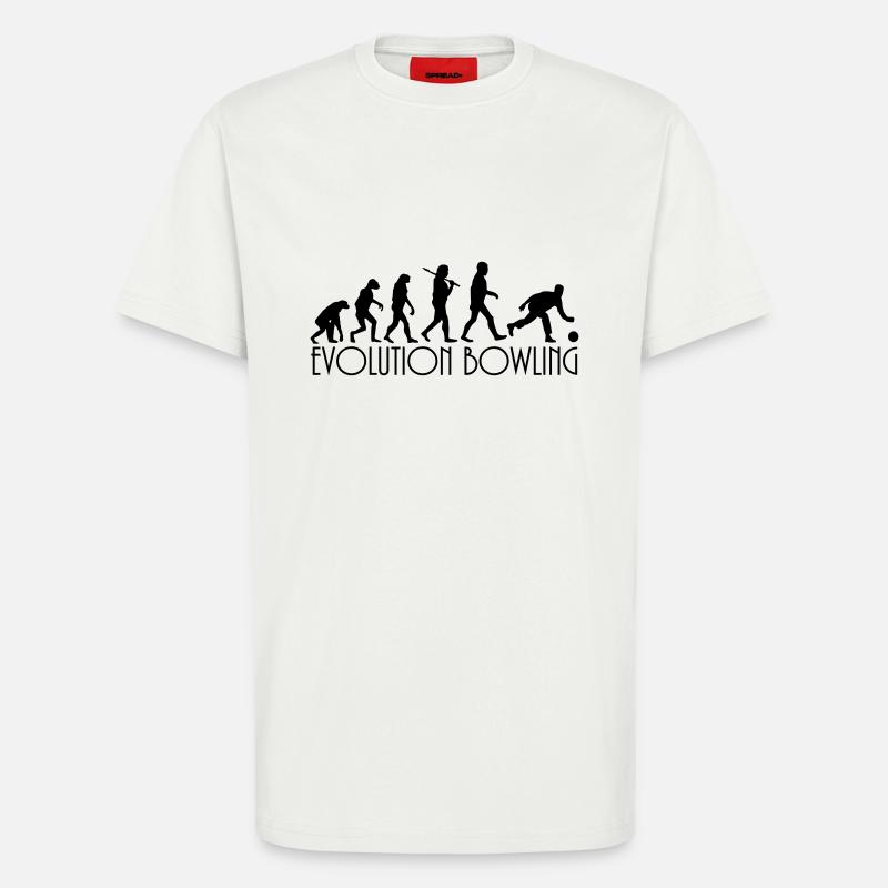 evolution Bowling - T-Shirt - made by SPREAD - OFF WHITE