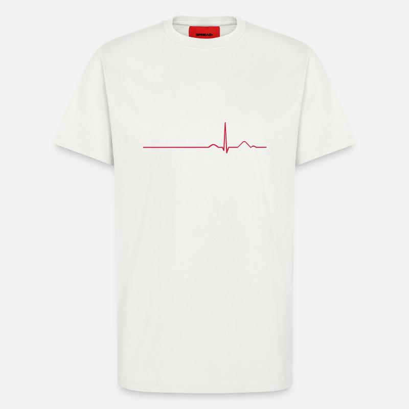 EKG Sinusrhythmus - T-Shirt - made by SPREAD - OFF WHITE
