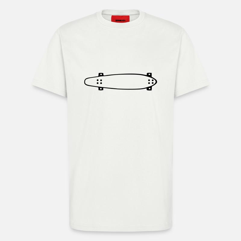 Longboard,longboarder,longboard, planche à roulett - T-shirt bio décontracté fabriqué en UE - OFF WHITE