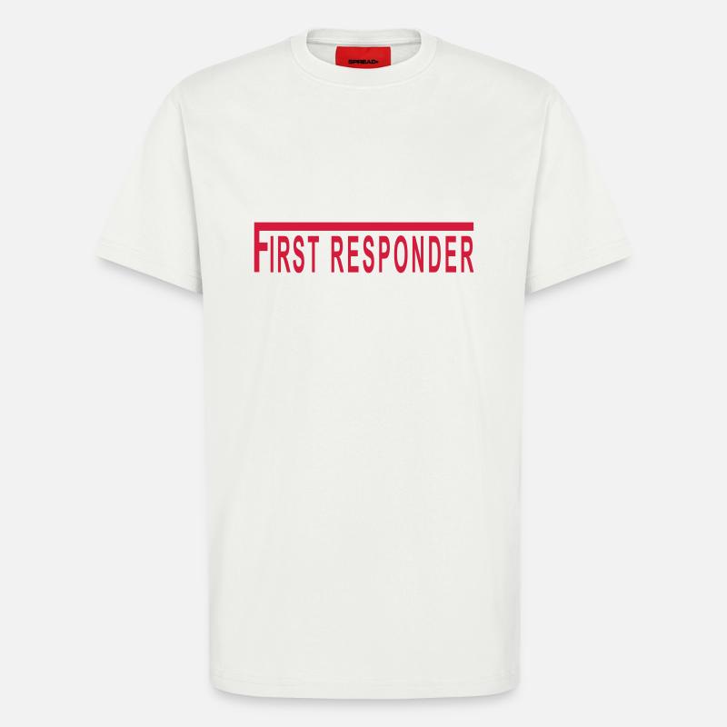 First Responder langes F - T-Shirt - made by SPREAD - OFF WHITE