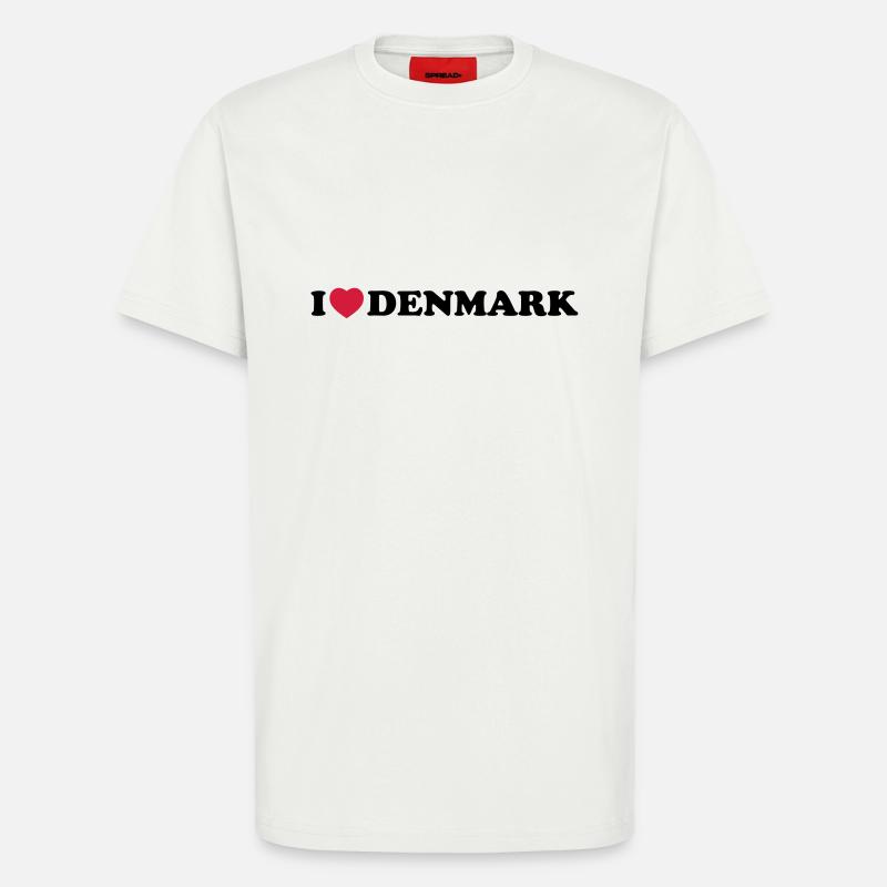 I love Denmark - T-Shirt - made by SPREAD - OFF WHITE