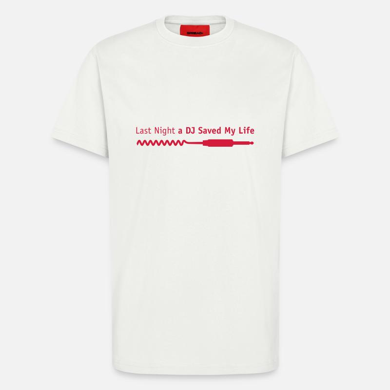 DJ - T-shirt bio décontracté fabriqué en UE - OFF WHITE