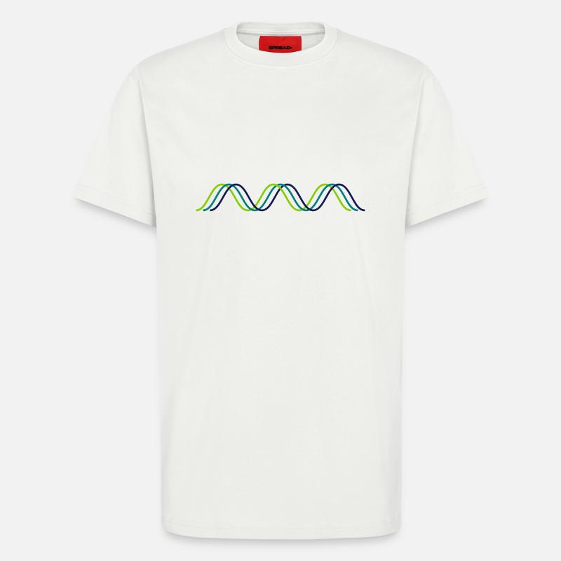 Bunte Sinuskurven - T-Shirt - made by SPREAD - OFF WHITE