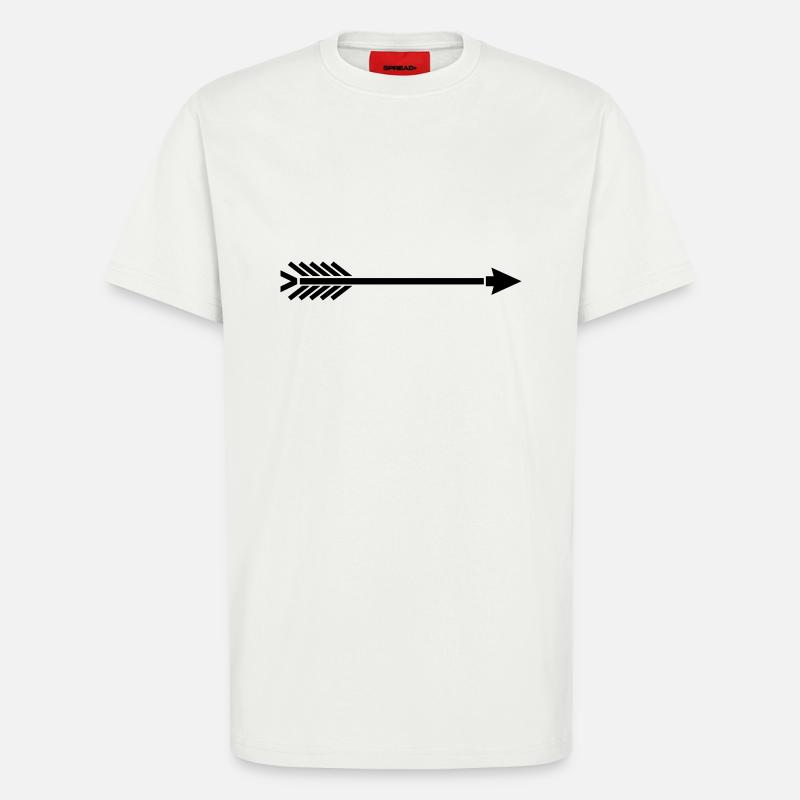 pfeil__ad1 - T-shirt bio décontracté fabriqué en UE - OFF WHITE