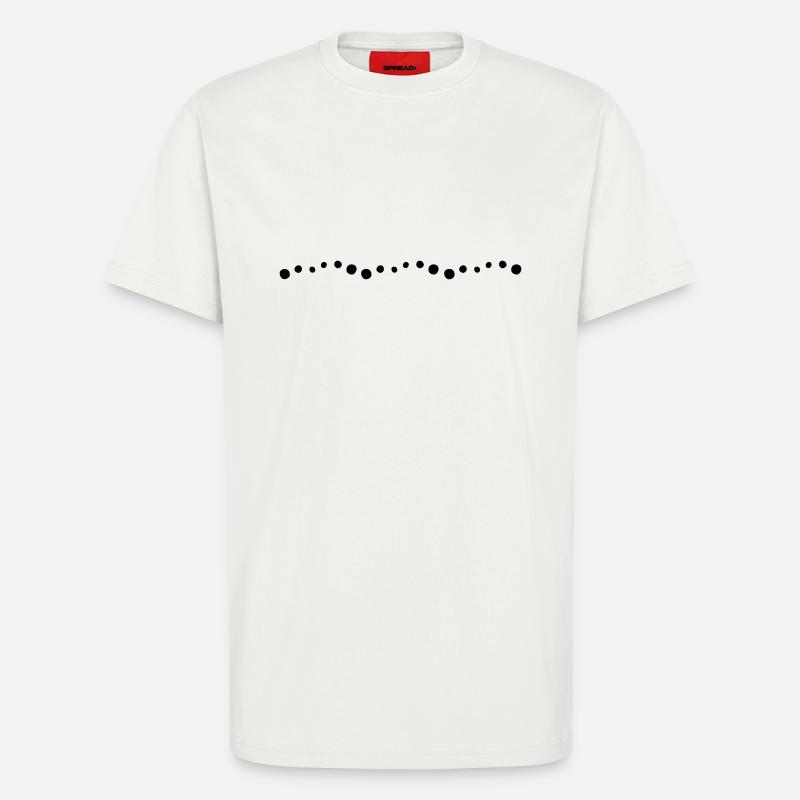 Ligne des points - T-shirt bio décontracté fabriqué en UE - OFF WHITE