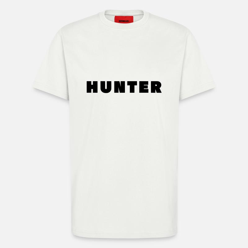 HUNTER (chasseur) - T-shirt bio décontracté fabriqué en UE - OFF WHITE