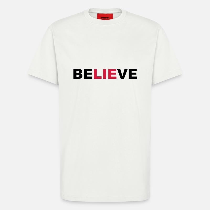 croire - T-shirt bio décontracté fabriqué en UE - OFF WHITE