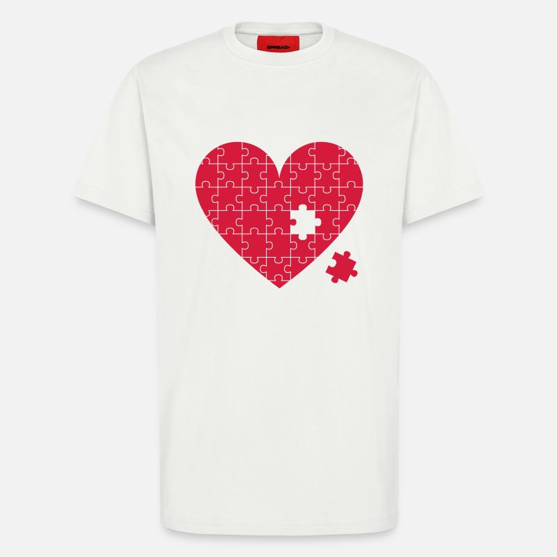 herz - T-Shirt - made by SPREAD - OFF WHITE