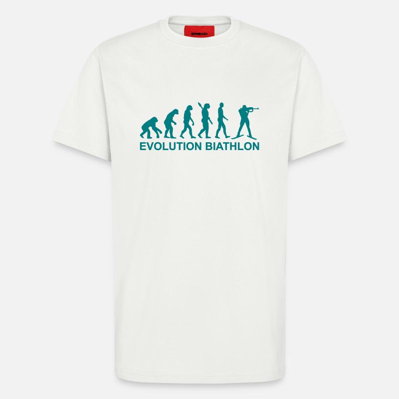 Evolution Biathlon - T-Shirt - made by SPREAD - OFF WHITE