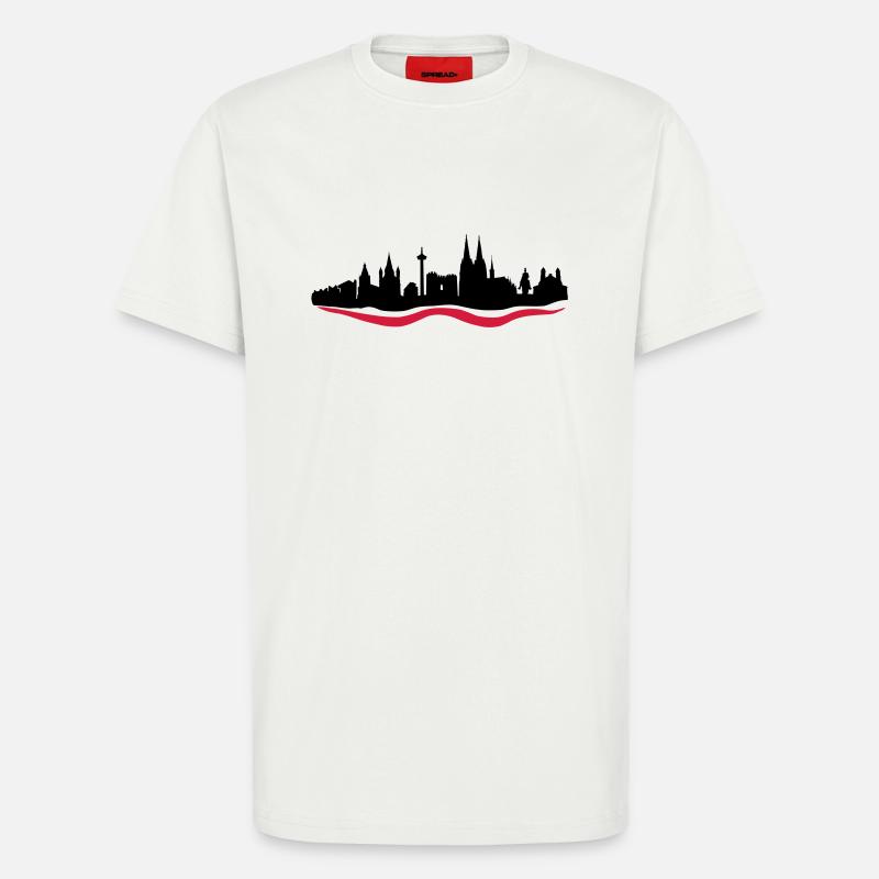 Koeln Skyline - T-Shirt - made by SPREAD - OFF WHITE