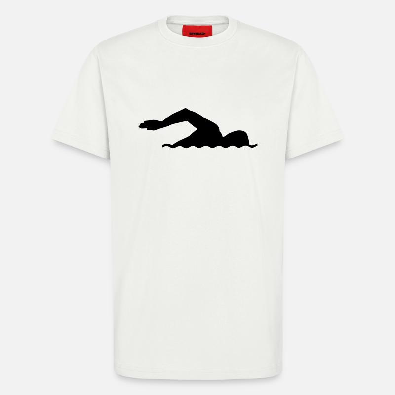 Swimming - T-Shirt - made by SPREAD - OFF WHITE