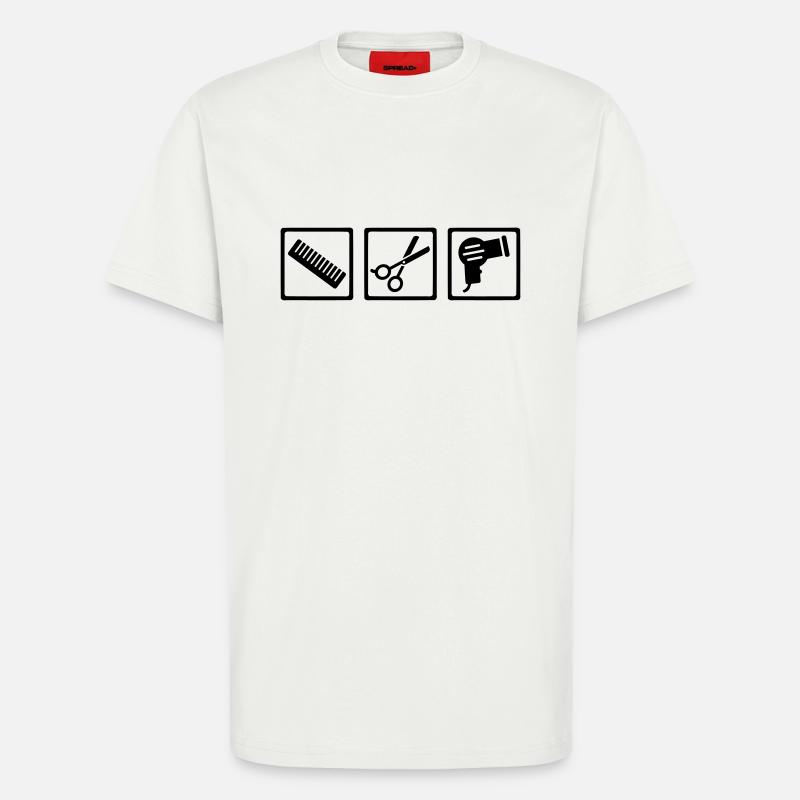 Friseur - T-Shirt - made by SPREAD - OFF WHITE