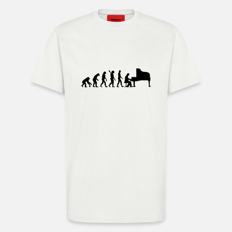 Evolution Piano - T-Shirt - made by SPREAD - OFF WHITE