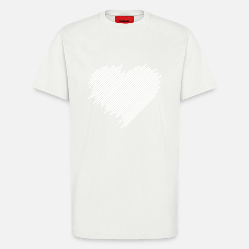 Herz - T-Shirt - made by SPREAD - OFF WHITE