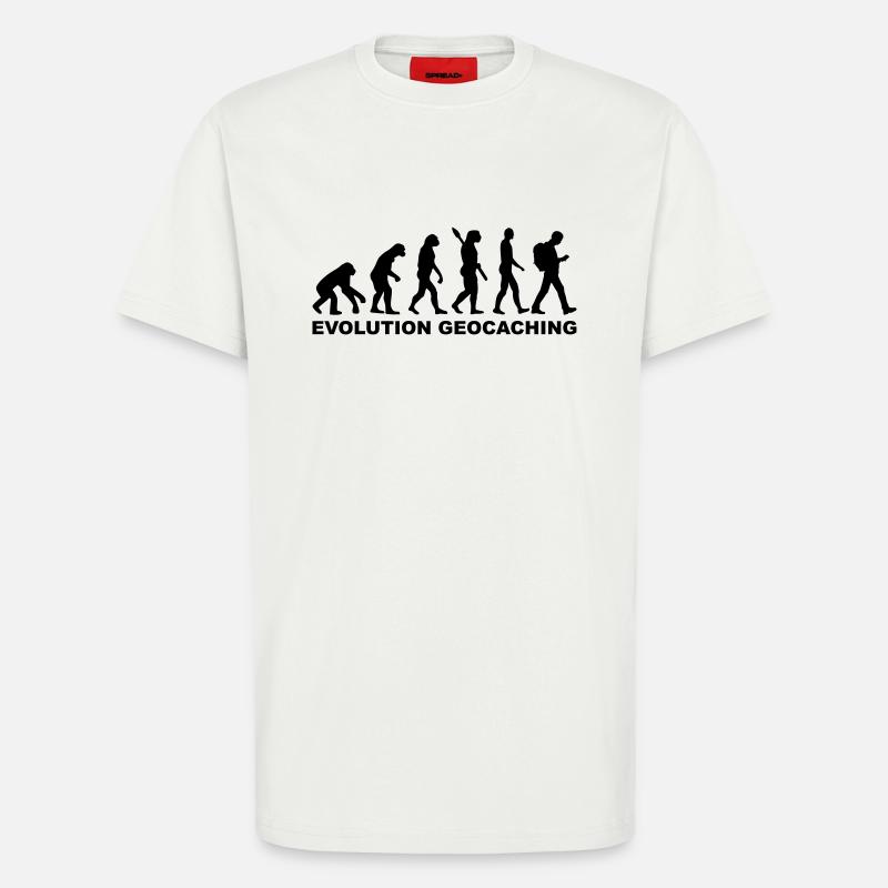 Evolution Geocaching - T-Shirt - made by SPREAD - OFF WHITE