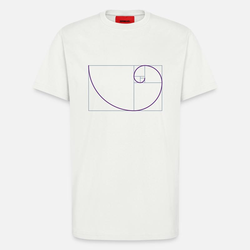 fibonacci, der Goldene Schnitt - T-Shirt - made by SPREAD - OFF WHITE