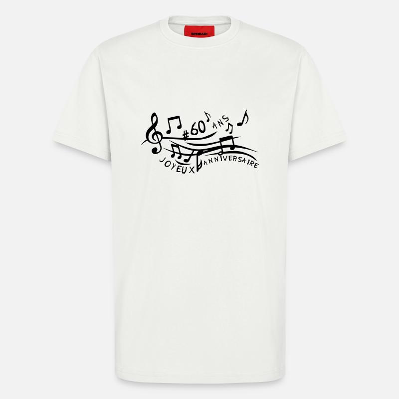 60 Jahre Jubiläum Partitur - T-Shirt - made by SPREAD - OFF WHITE