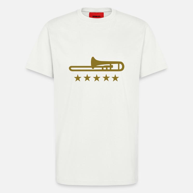 Posaune mit Sternen - T-Shirt - made by SPREAD - OFF WHITE