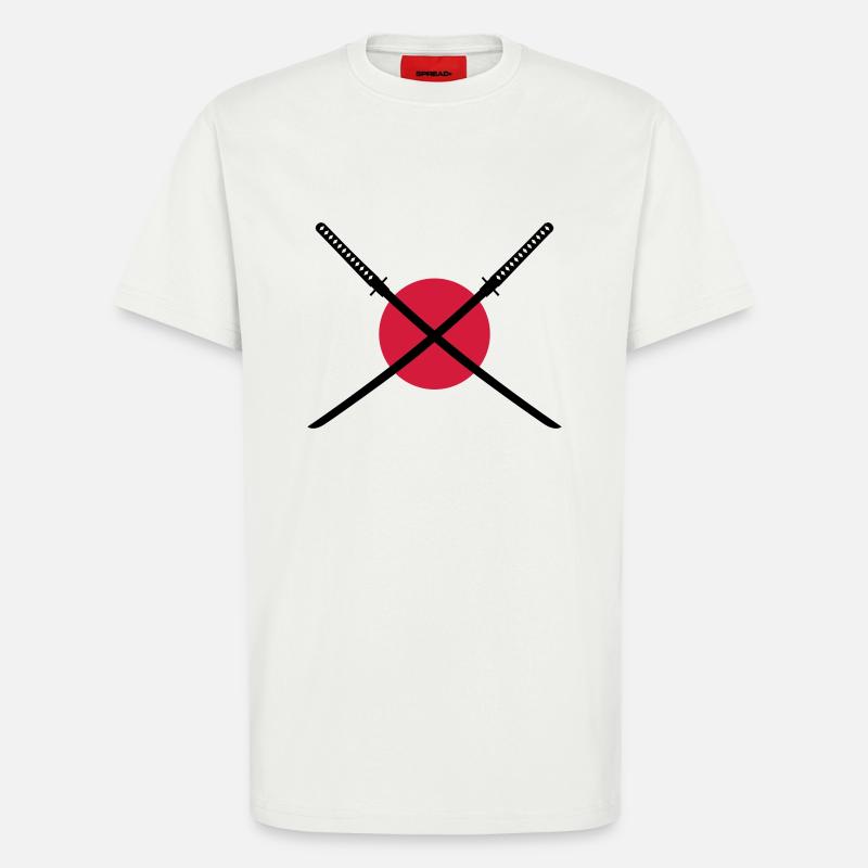 samurai_schwert_japan_2c - T-Shirt - made by SPREAD - OFF WHITE