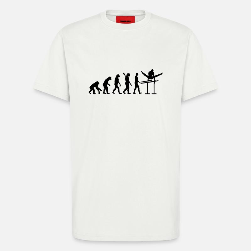 Évolution Gymnastique - T-shirt bio décontracté fabriqué en UE - OFF WHITE