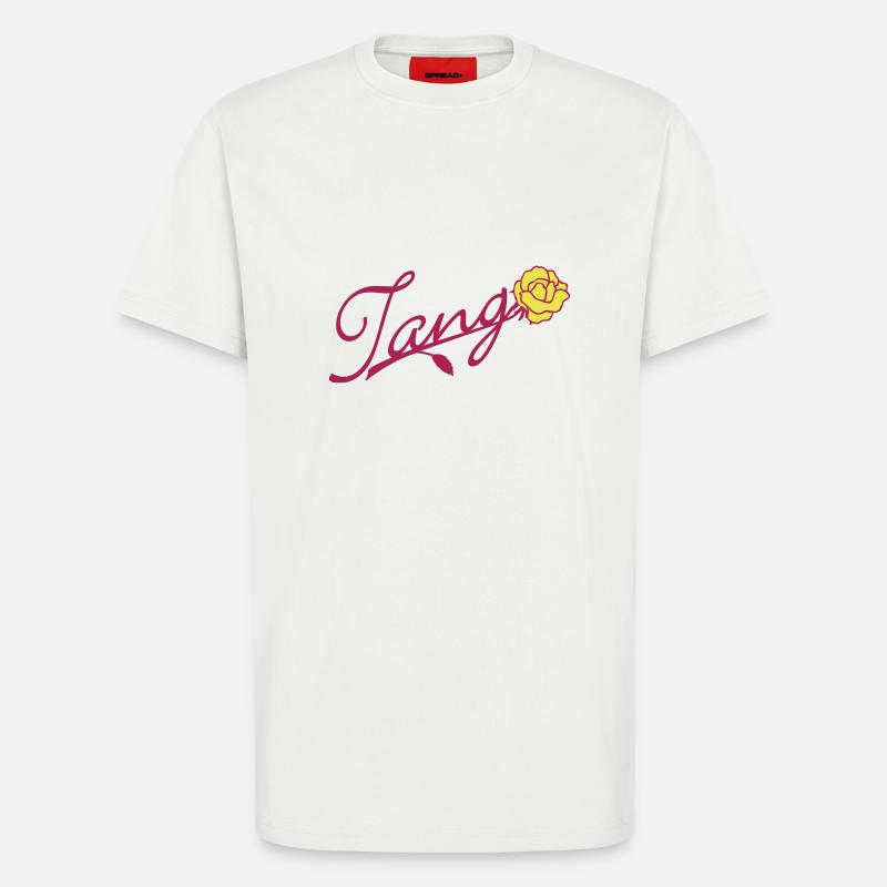 Tango with Rose / Tango mit Rose (2c) - T-Shirt - made by SPREAD - OFF WHITE