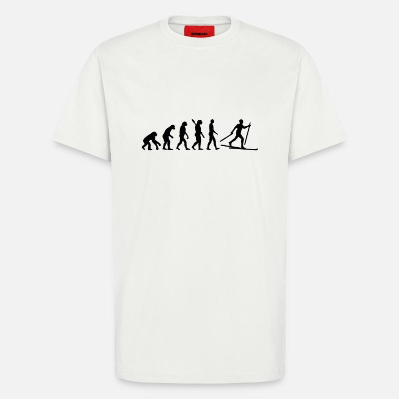 Evolution Ski Langlauf - T-Shirt - made by SPREAD - OFF WHITE