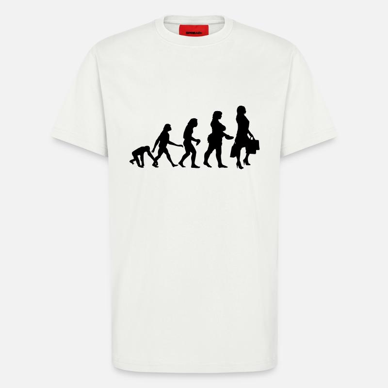 SHOPPING QUEEN EVOLUTION - T-Shirt - made by SPREAD - OFF WHITE