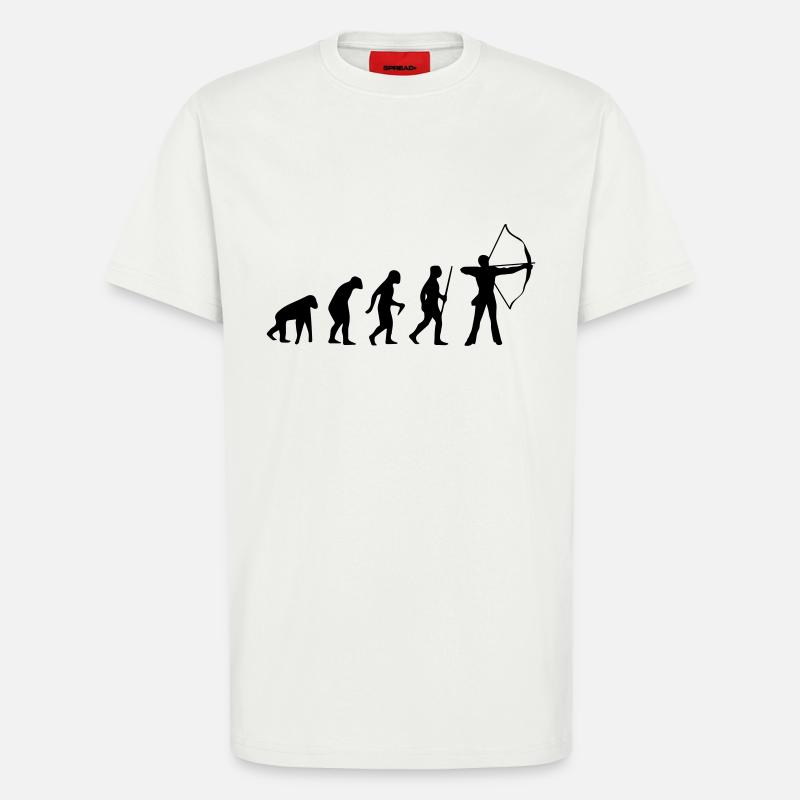 TIR À L’ARC ÉVOLUTION ! - T-shirt bio décontracté fabriqué en UE - OFF WHITE
