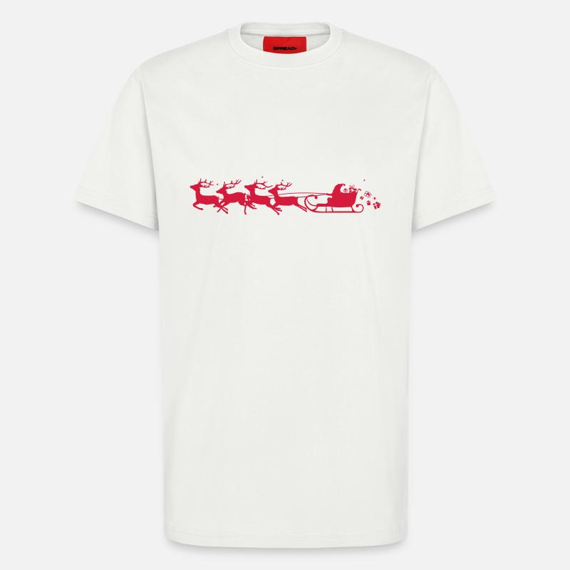 Weihnachten - Schlitten Geschenke - T-Shirt - made by SPREAD - OFF WHITE