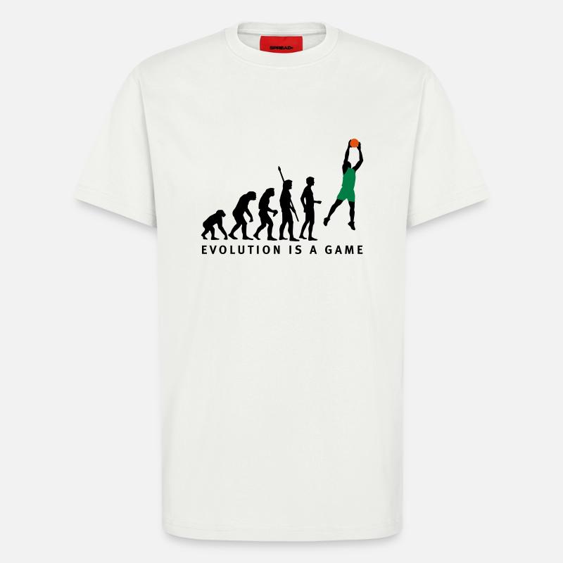 evolution_basketball_072011_b_3c - T-Shirt - made by SPREAD - OFF WHITE
