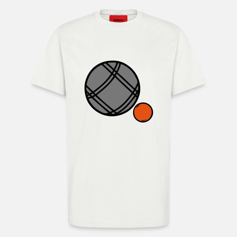 petanque boule sport17 - T-shirt bio décontracté fabriqué en UE - OFF WHITE