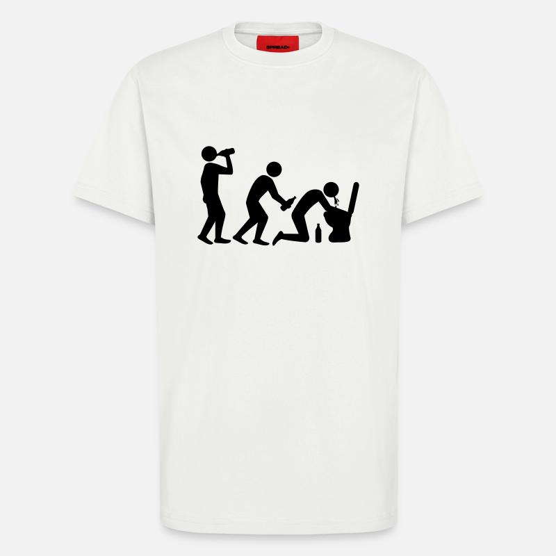 Drunken Evolution - T-Shirt - made by SPREAD - OFF WHITE