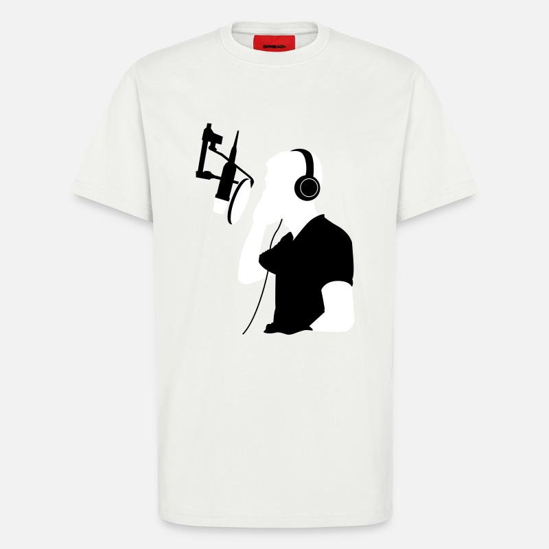 record - T-shirt bio décontracté fabriqué en UE - OFF WHITE