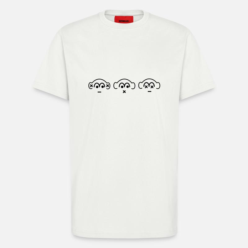 die drei Affen - T-Shirt - made by SPREAD - OFF WHITE