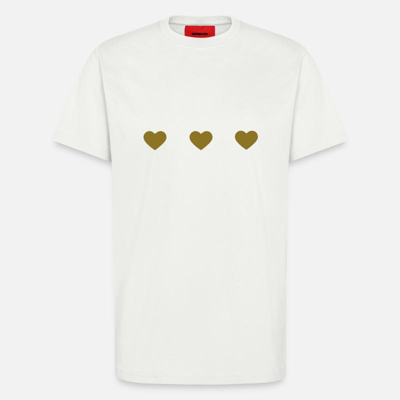 drei herzchen - T-Shirt - made by SPREAD - OFF WHITE
