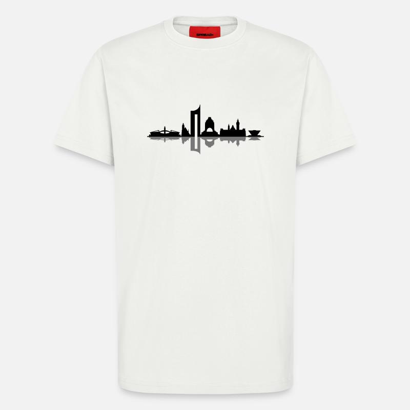 Skyline - Leipzig - T-Shirt - made by SPREAD - OFF WHITE