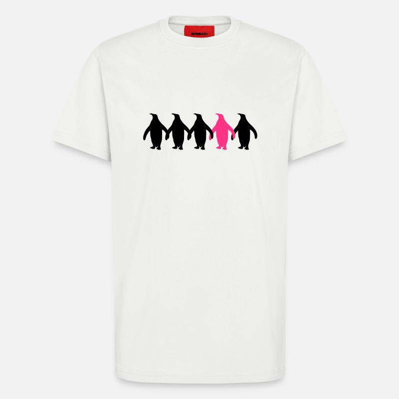 Be Different Pinguine Muster Lustig - T-Shirt - made by SPREAD - OFF WHITE
