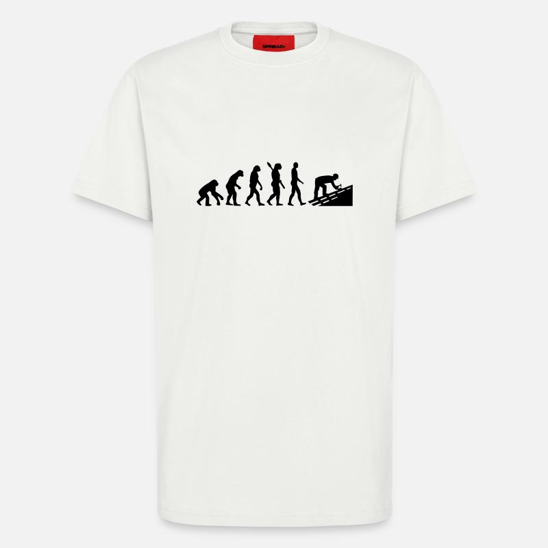 Evolution Roofer - T-Shirt - made by SPREAD - OFF WHITE