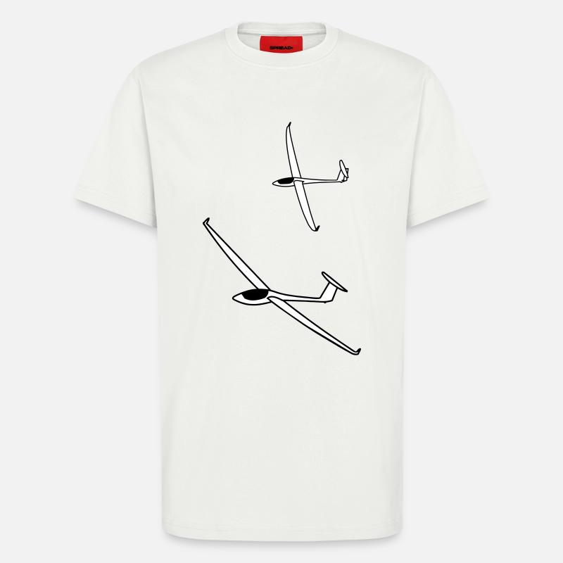 gliding glider pilot - T-Shirt - made by SPREAD - OFF WHITE