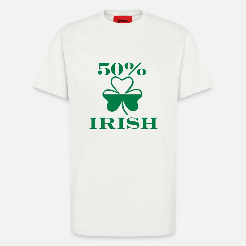 Irish - T-shirt bio décontracté fabriqué en UE - OFF WHITE