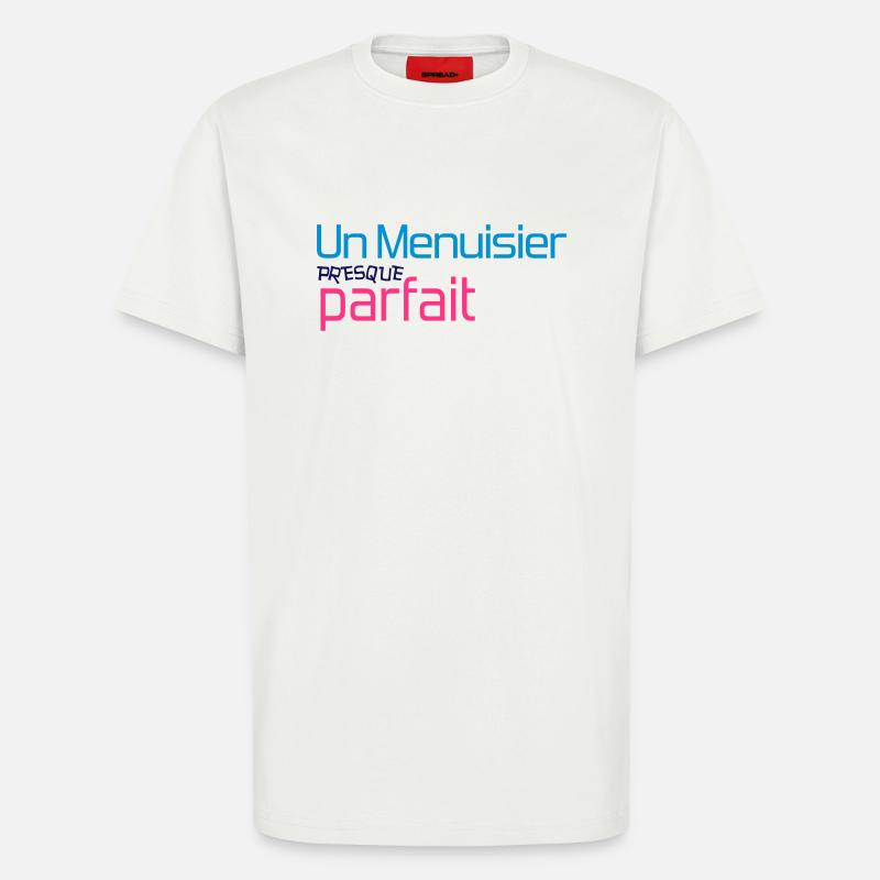 Menuisier / Menuiserie / Bois / Charpentier - T-shirt bio décontracté fabriqué en UE - OFF WHITE
