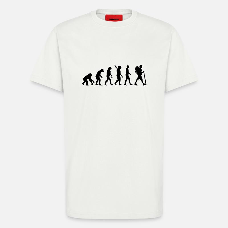 Evolution Hiking - T-Shirt - made by SPREAD - OFF WHITE