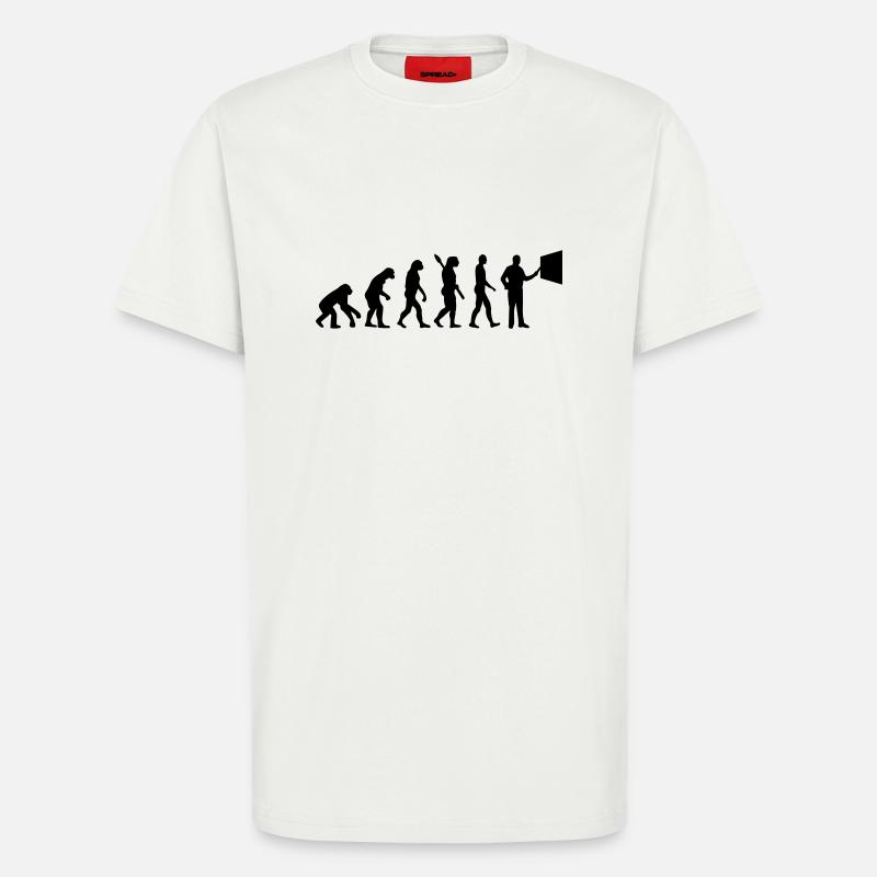 Évolution Prof - T-shirt bio décontracté fabriqué en UE - OFF WHITE