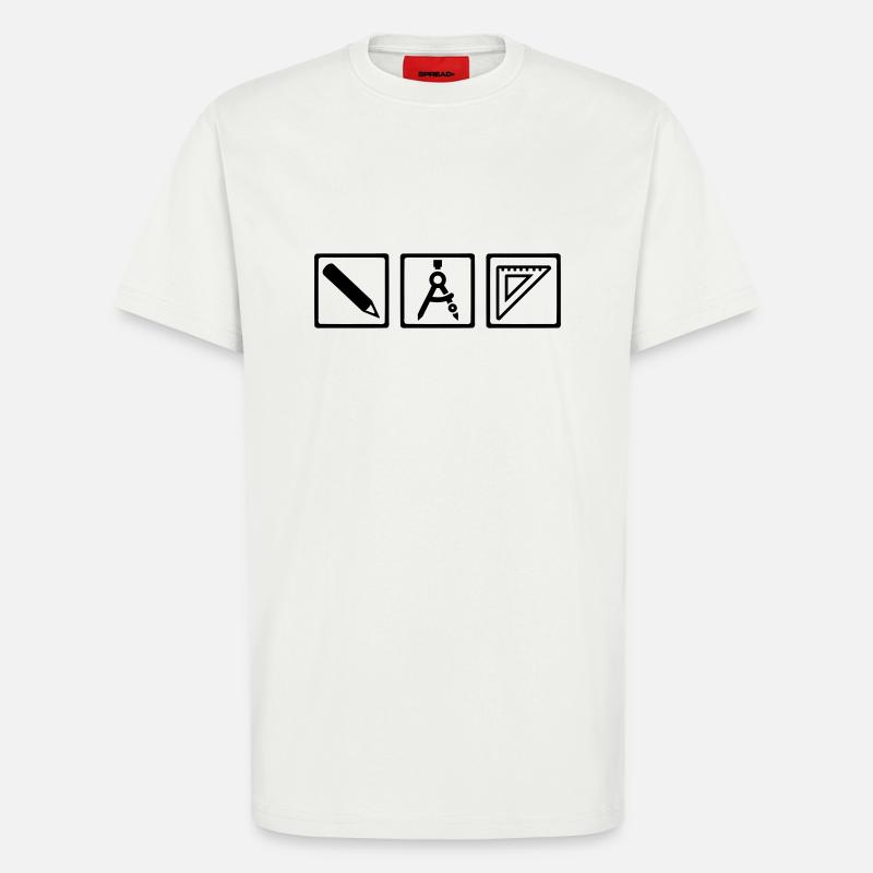 Architecte - T-shirt bio décontracté fabriqué en UE - OFF WHITE