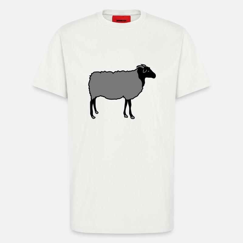 schaf, schafe, lamm, lämmer, heidschnucke - T-Shirt - made by SPREAD - OFF WHITE