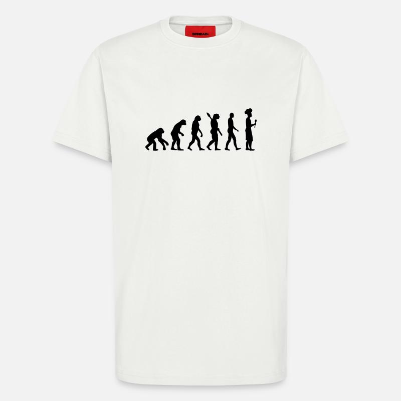 Evolution cook chef - T-Shirt - made by SPREAD - OFF WHITE