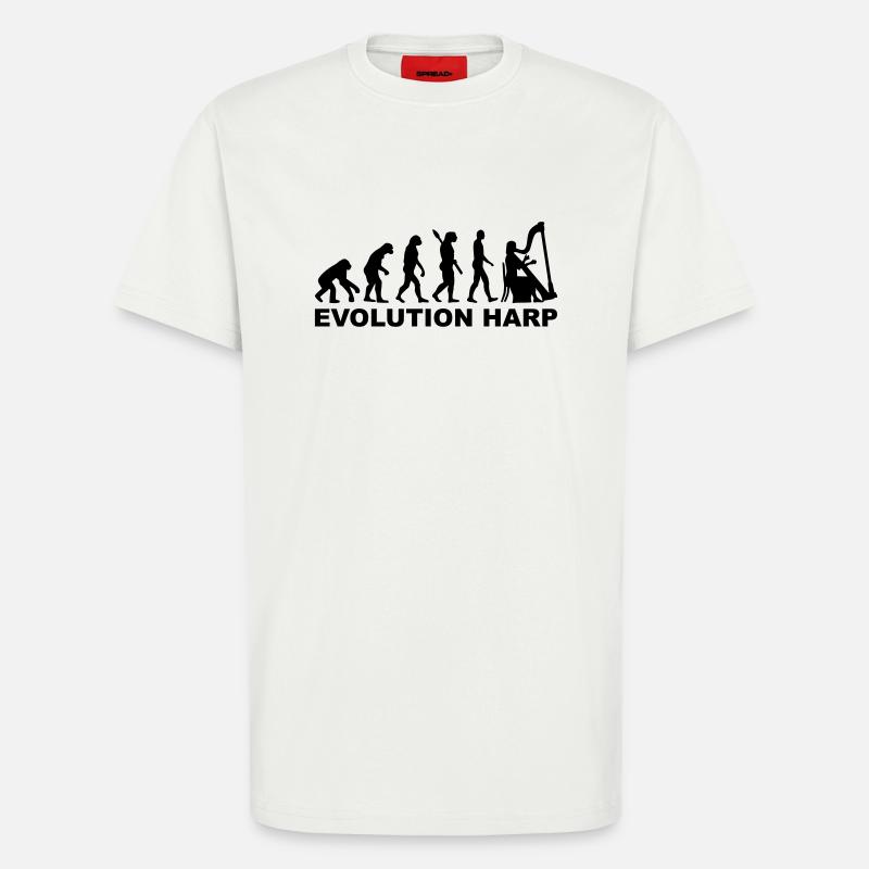 Evolution Harp - T-Shirt - made by SPREAD - OFF WHITE