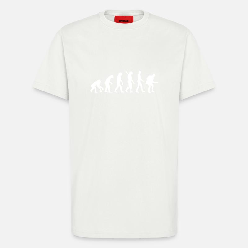 Evolution Rock Musiker - T-Shirt - made by SPREAD - OFF WHITE
