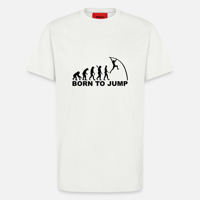 Evolution Pole vault - T-Shirt - made by SPREAD - OFF WHITE