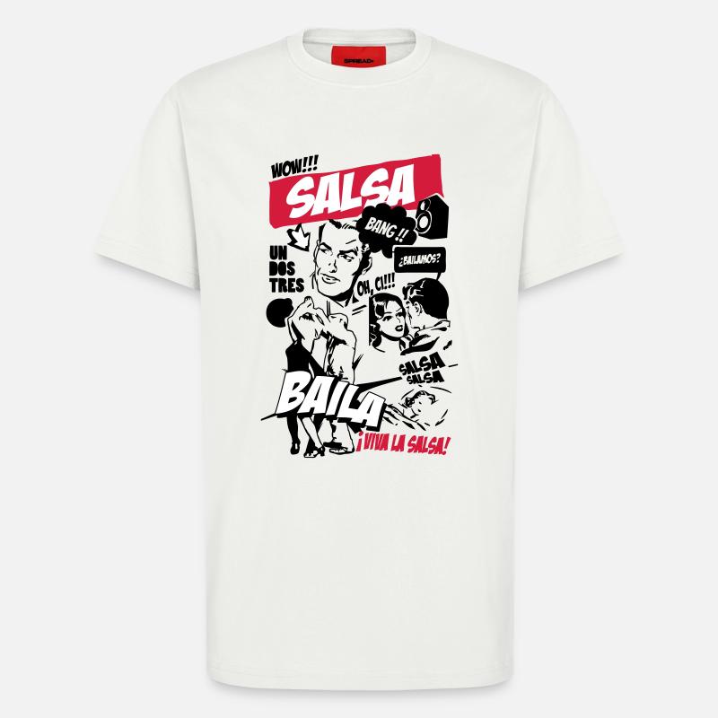 Salsa comic - T-Shirt - made by SPREAD - OFF WHITE